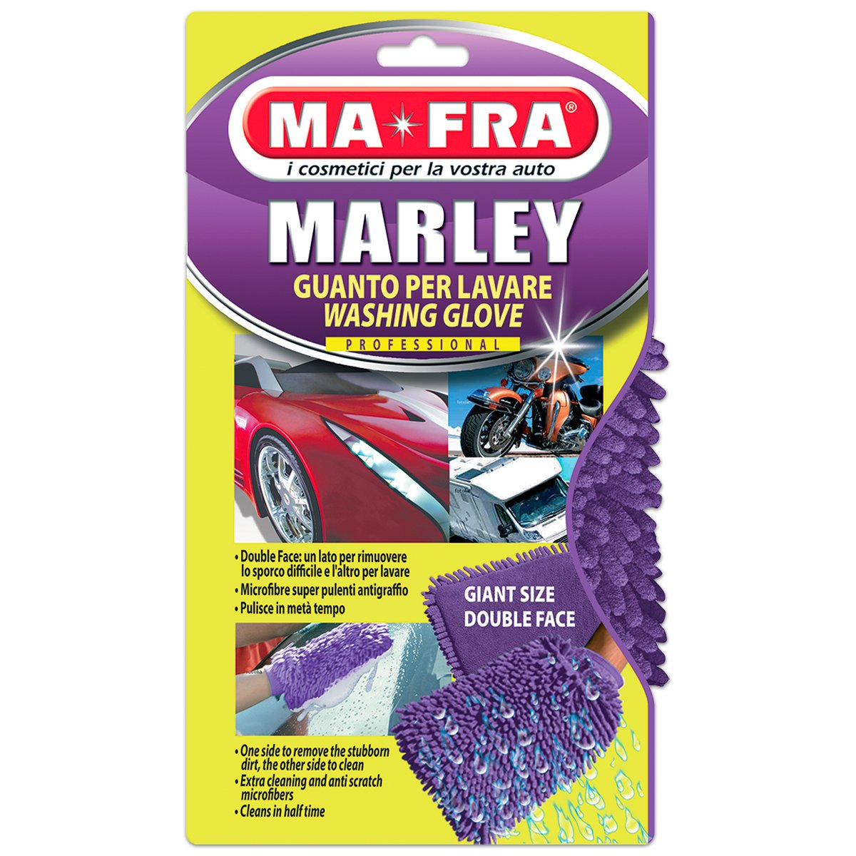 Guanto Marley - panno in microfibra per lavaggio esterni